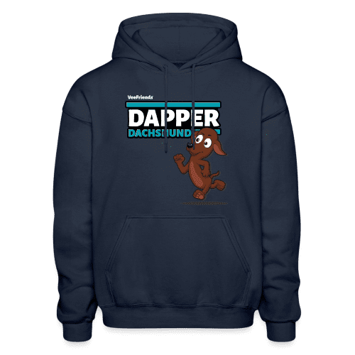 Dapper Dachshund Character Comfort Adult Hoodie - navy