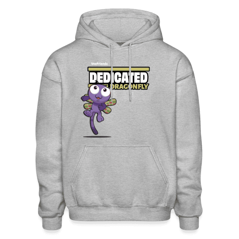 Dedicated Dragonfly Character Comfort Adult Hoodie - heather gray