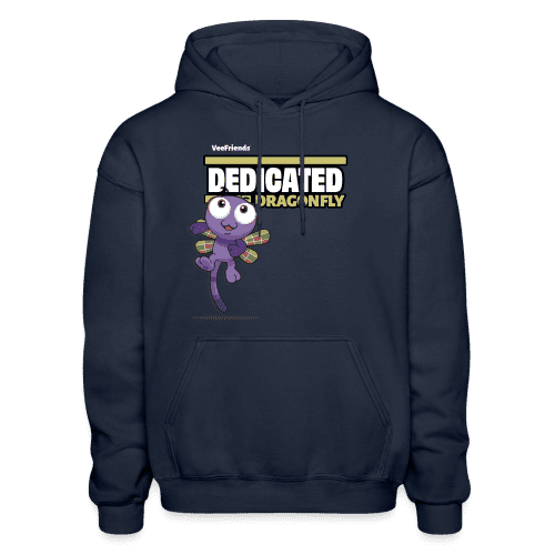 Dedicated Dragonfly Character Comfort Adult Hoodie - navy