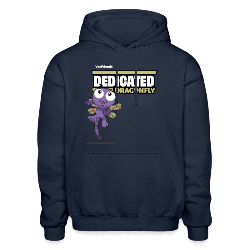 Dedicated Dragonfly Character Comfort Adult Hoodie - navy