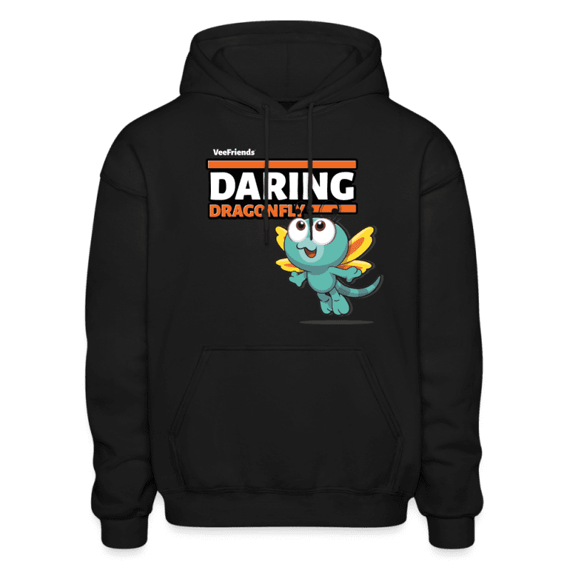 Daring Dragonfly Character Comfort Adult Hoodie - black