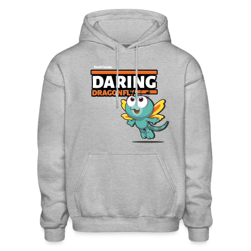 Daring Dragonfly Character Comfort Adult Hoodie - heather gray