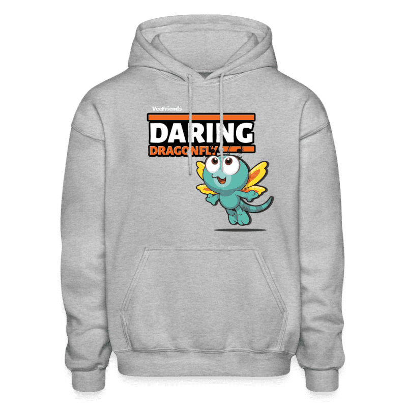 Daring Dragonfly Character Comfort Adult Hoodie - heather gray