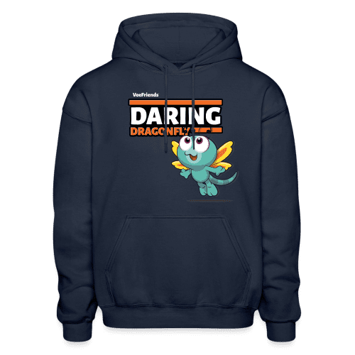 Daring Dragonfly Character Comfort Adult Hoodie - navy