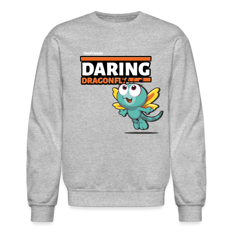 Daring Dragonfly Character Comfort Adult Crewneck Sweatshirt - heather gray