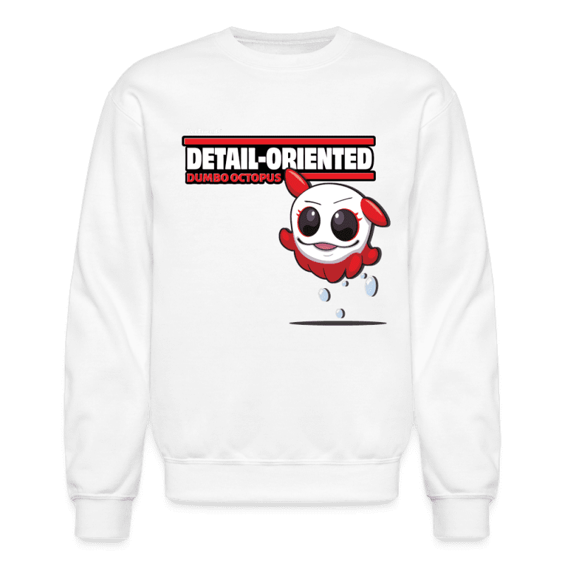 Detail-Oriented Dumbo Octopus Character Comfort Adult Crewneck Sweatshirt - white