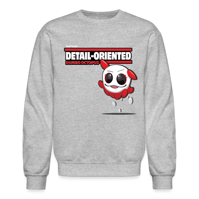 Detail-Oriented Dumbo Octopus Character Comfort Adult Crewneck Sweatshirt - heather gray