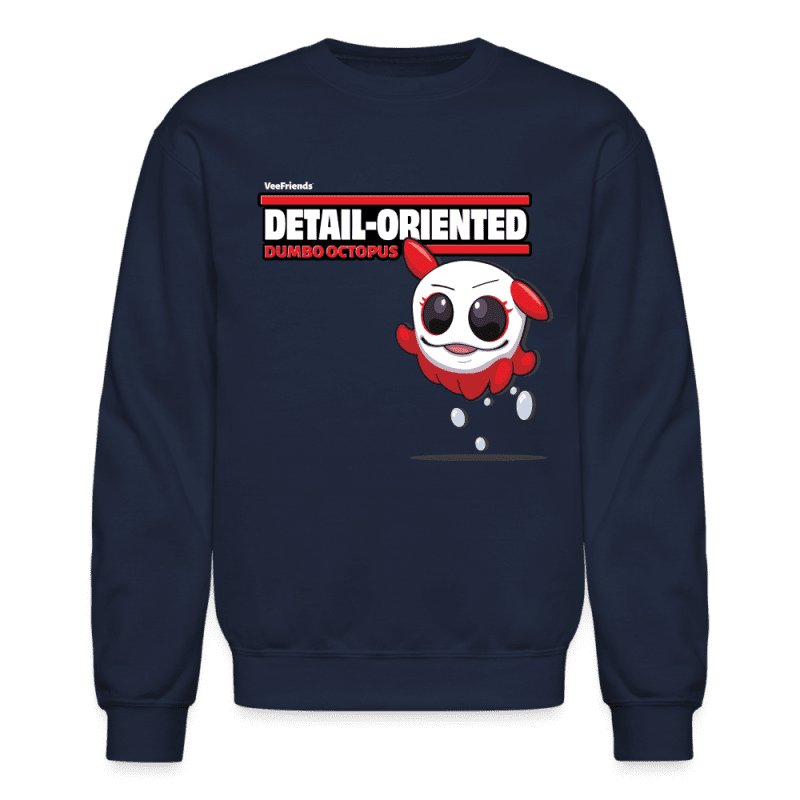 Detail-Oriented Dumbo Octopus Character Comfort Adult Crewneck Sweatshirt - navy