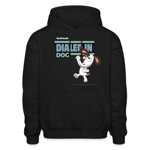 Dialed In Dog Character Comfort Adult Hoodie - black