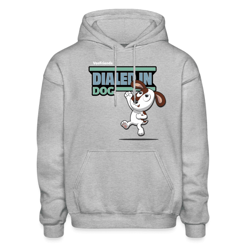 Dialed In Dog Character Comfort Adult Hoodie - heather gray