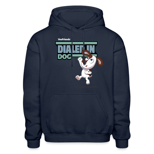 Dialed In Dog Character Comfort Adult Hoodie - navy