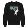 Dialed In Dog Character Comfort Adult Crewneck Sweatshirt - black