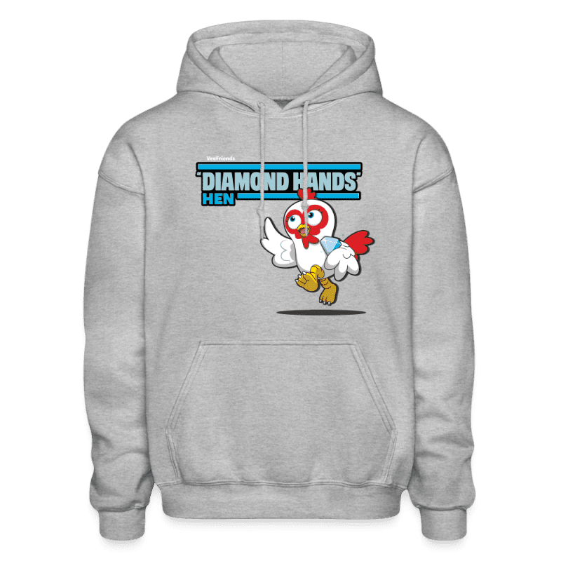 "Diamond Hands" Hen Character Comfort Adult Hoodie - heather gray