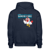 "Diamond Hands" Hen Character Comfort Adult Hoodie - navy