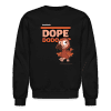 Dope Dodo Character Comfort Adult Crewneck Sweatshirt - black