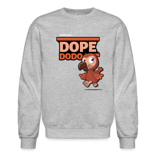 Dope Dodo Character Comfort Adult Crewneck Sweatshirt - heather gray