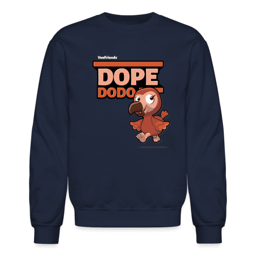 Dope Dodo Character Comfort Adult Crewneck Sweatshirt - navy