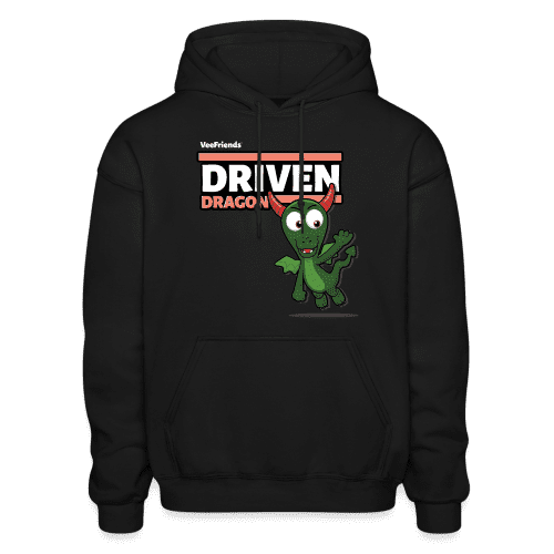 Driven Dragon Character Comfort Adult Hoodie - black