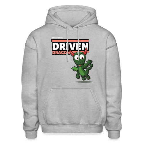 Driven Dragon Character Comfort Adult Hoodie - heather gray