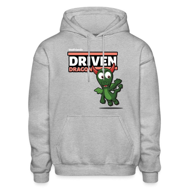 Driven Dragon Character Comfort Adult Hoodie - heather gray