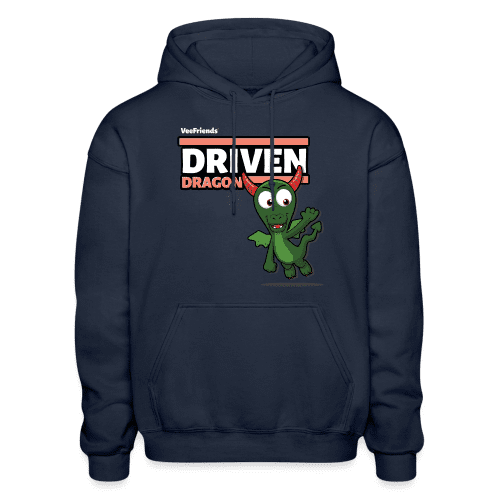 Driven Dragon Character Comfort Adult Hoodie - navy