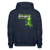 Dynamic Dinosaur Character Comfort Adult Hoodie - navy