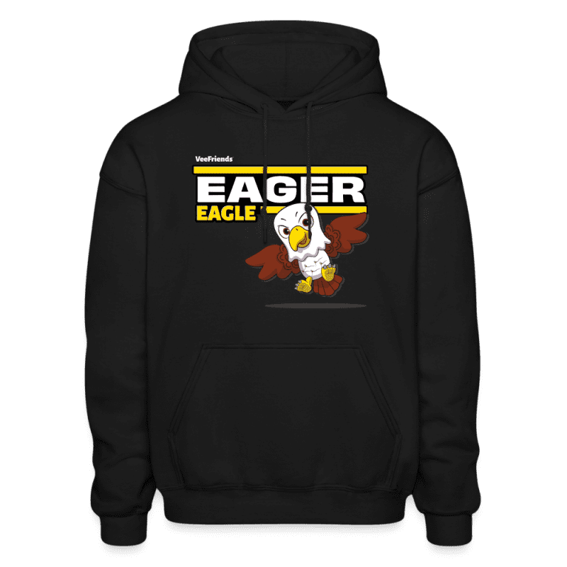 Eager Eagle Character Comfort Adult Hoodie - black