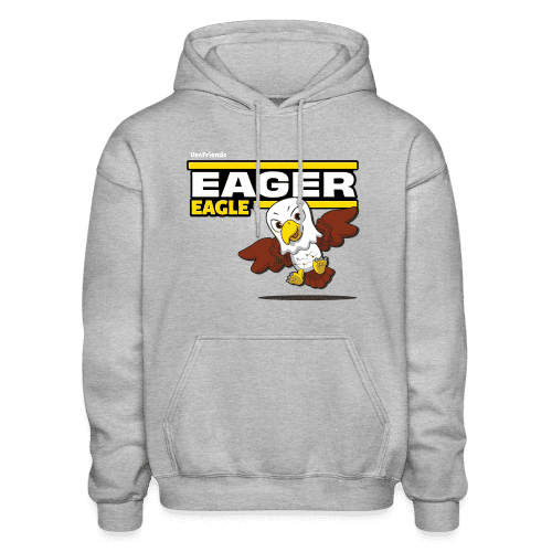 Eager Eagle Character Comfort Adult Hoodie - heather gray