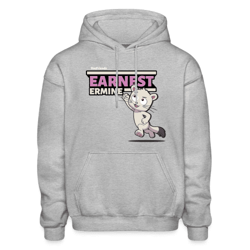 Earnest Ermine Character Comfort Adult Hoodie - heather gray