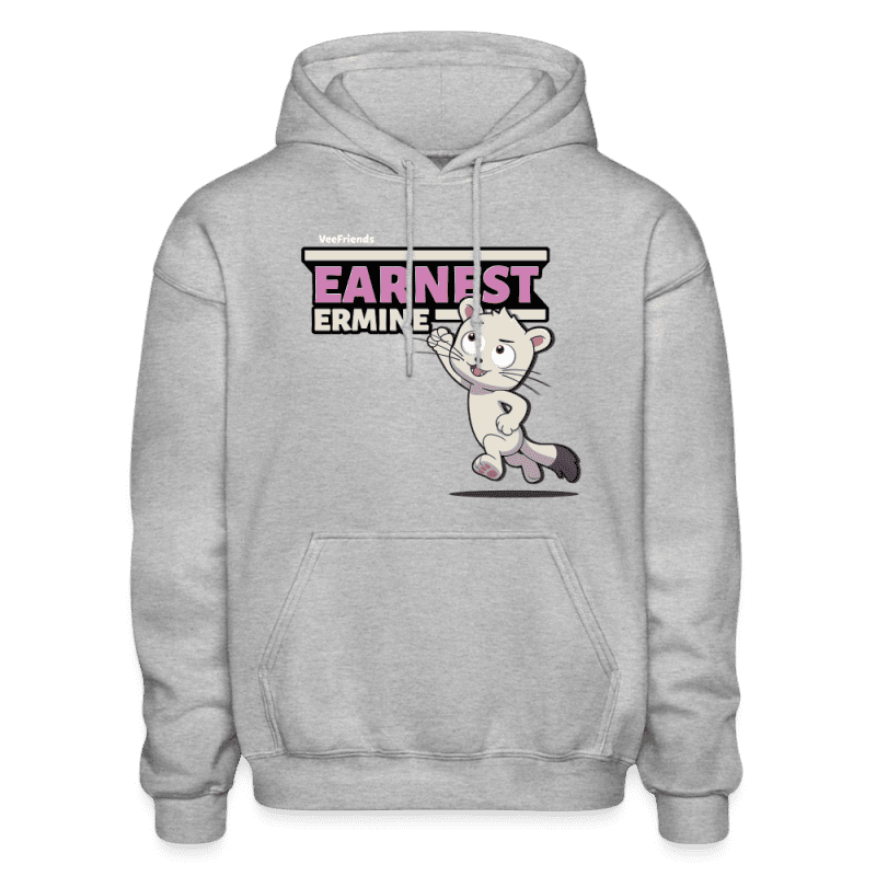 Earnest Ermine Character Comfort Adult Hoodie - heather gray