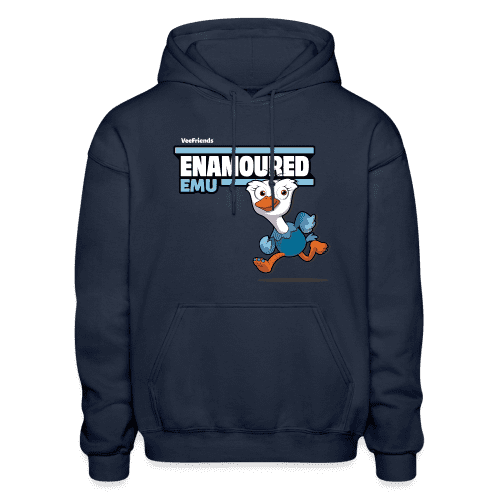 Enamoured Emu Character Comfort Adult Hoodie - navy