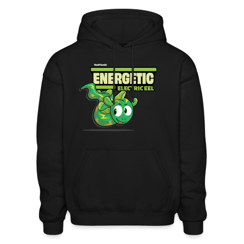 Energetic Electric Eel Character Comfort Adult Hoodie - black