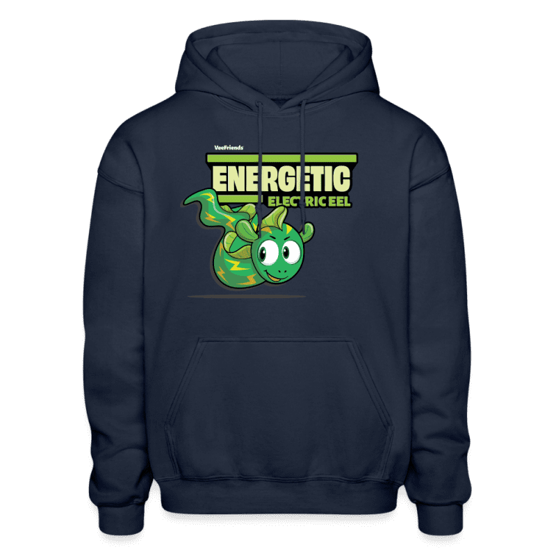 Energetic Electric Eel Character Comfort Adult Hoodie - navy