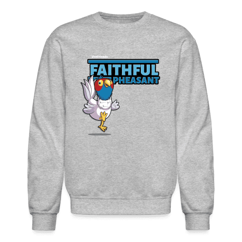 Faithful Pheasant Character Comfort Adult Crewneck Sweatshirt - heather gray