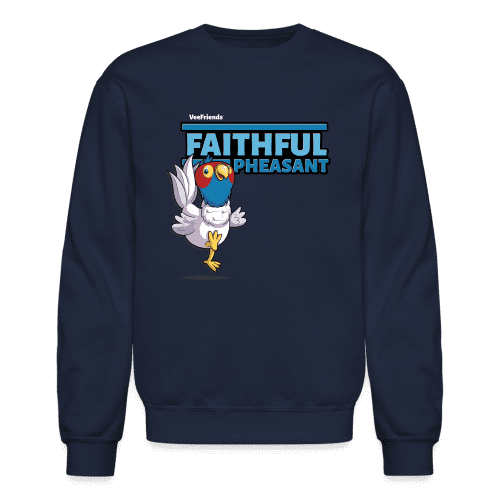 Faithful Pheasant Character Comfort Adult Crewneck Sweatshirt - navy