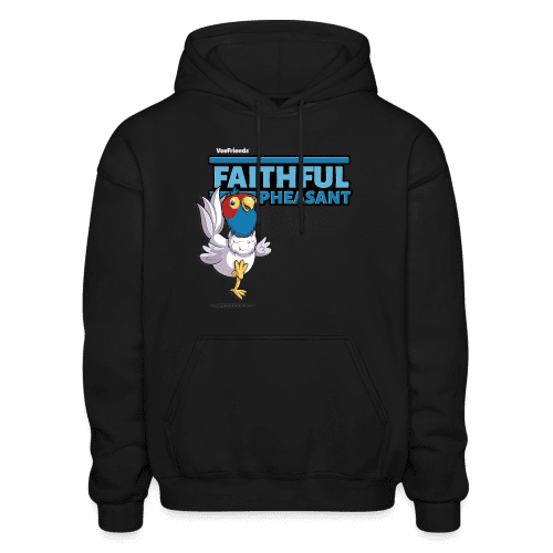 Faithful Pheasant Character Comfort Adult Hoodie - black