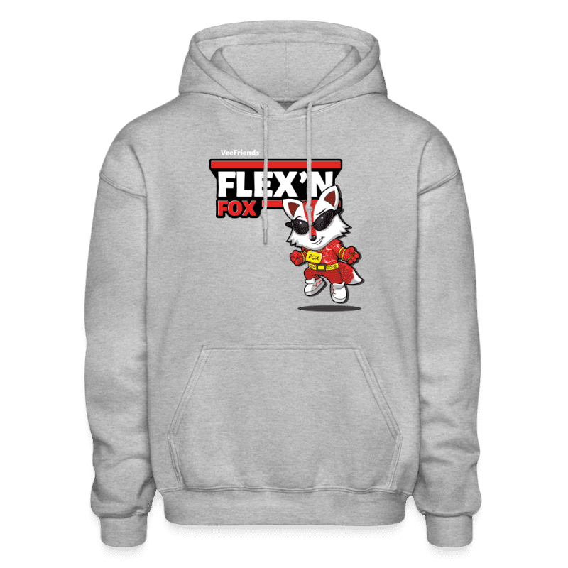 Flex’n Fox Character Comfort Adult Hoodie - heather gray