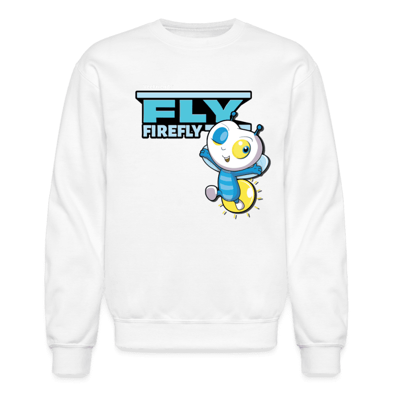 Fly Firefly Character Comfort Adult Crewneck Sweatshirt - white