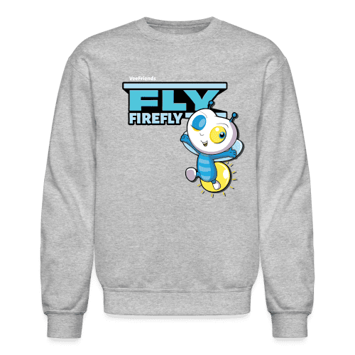 Fly Firefly Character Comfort Adult Crewneck Sweatshirt - heather gray