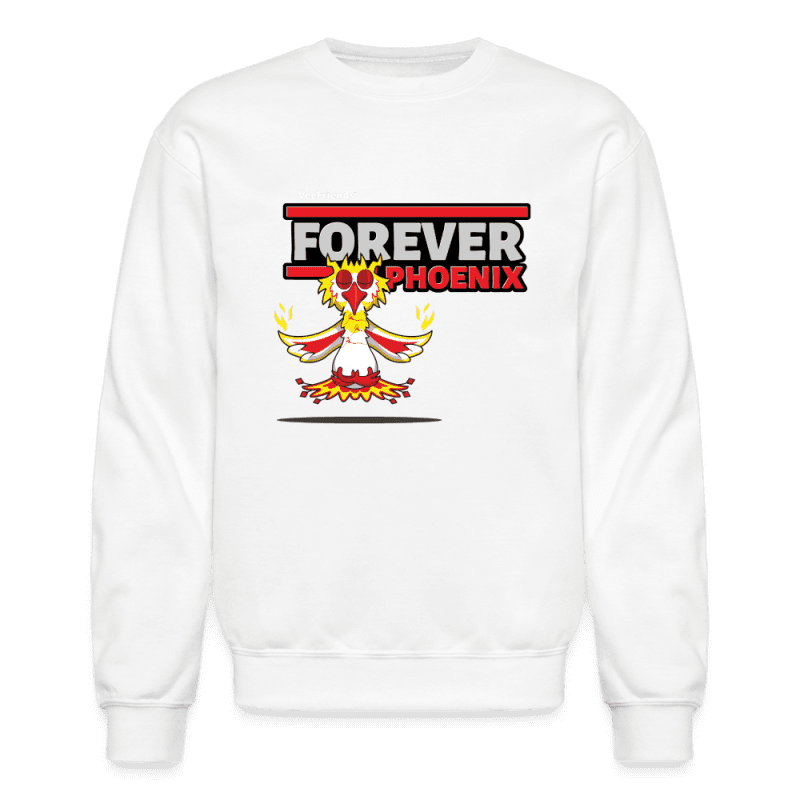 Forever Phoenix Character Comfort Adult Crewneck Sweatshirt - white