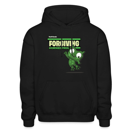 Forgiving Horned Frog Character Comfort Adult Hoodie - black