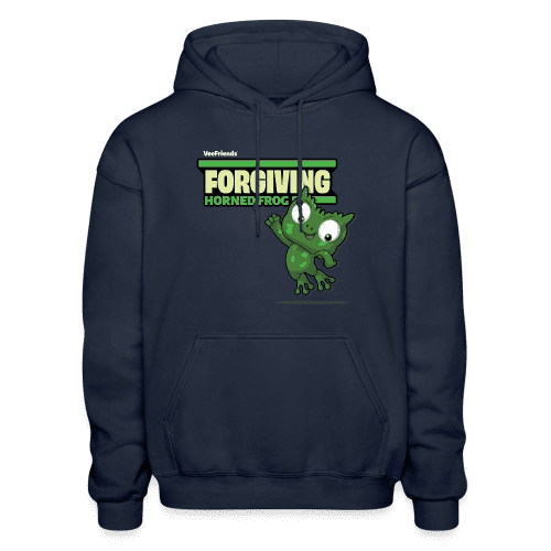 Forgiving Horned Frog Character Comfort Adult Hoodie - navy