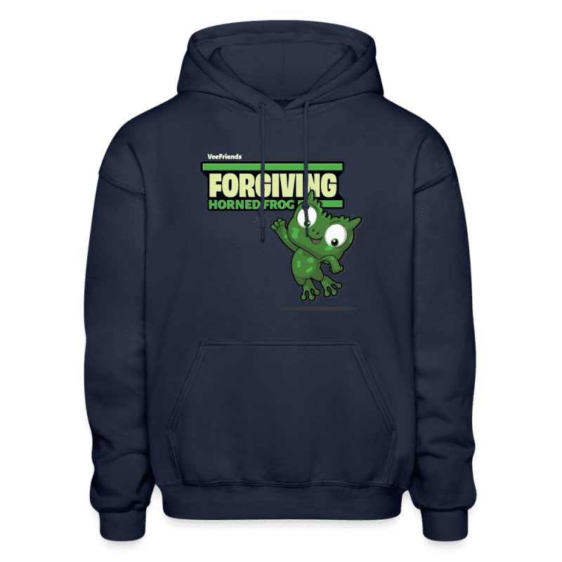 Forgiving Horned Frog Character Comfort Adult Hoodie - navy