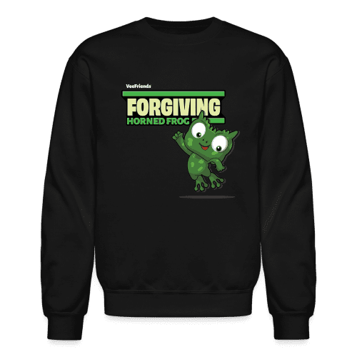 Forgiving Horned Frog Character Comfort Adult Crewneck Sweatshirt - black