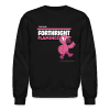 Forthright Flamingo Character Comfort Adult Crewneck Sweatshirt - black