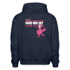 Forthright Flamingo Character Comfort Adult Hoodie - navy