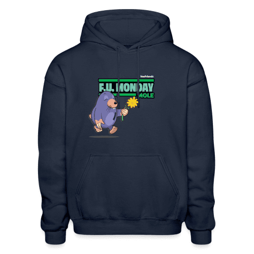 F.U. Monday Mole Character Comfort Adult Hoodie - navy