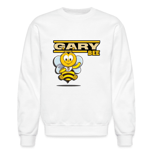 Gary Bee Character Comfort Adult Crewneck Sweatshirt - white