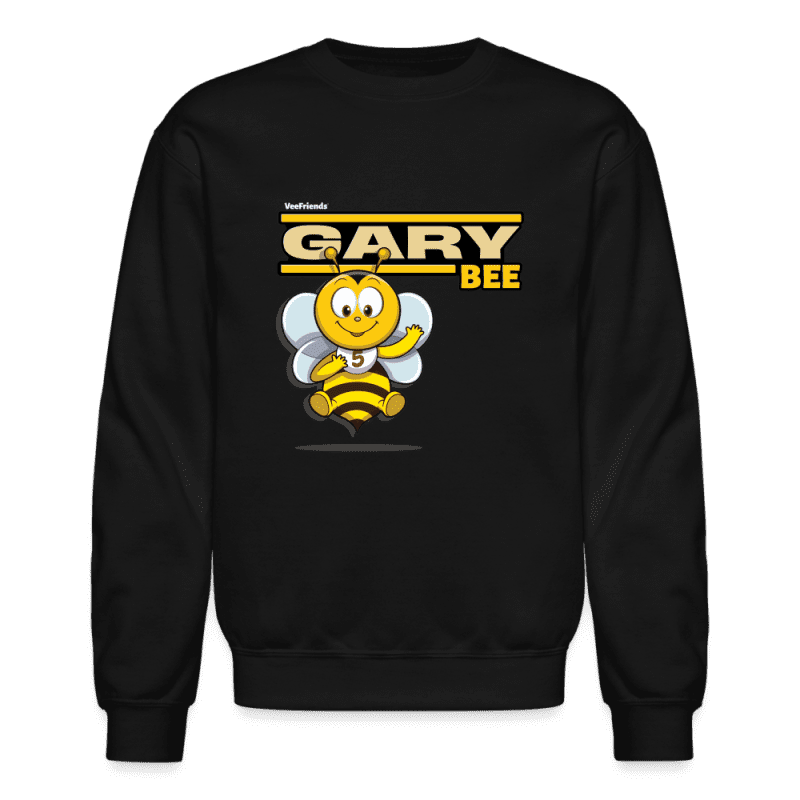 Gary Bee Character Comfort Adult Crewneck Sweatshirt - black