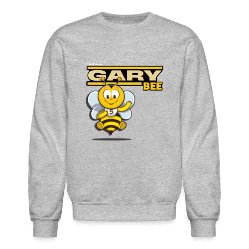 Gary Bee Character Comfort Adult Crewneck Sweatshirt - heather gray